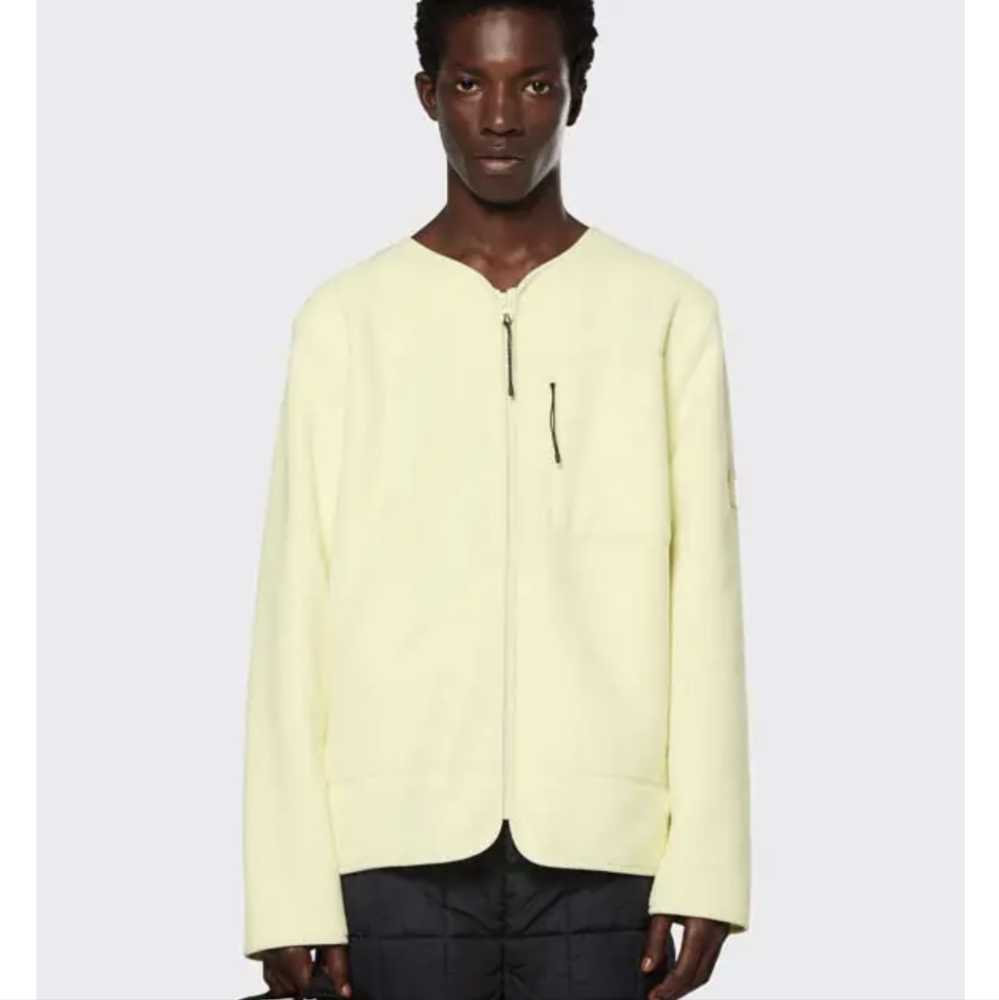 RAINS | Fleece Jacket Unisex Size Large Straw Yellow Dopamine Rave Warm